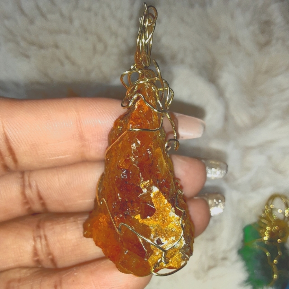 Raw Citrine pendant